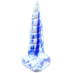 F*CK MY COLOR Plug Couleur Unicorn 18 x 6cm Bleu-Blanc